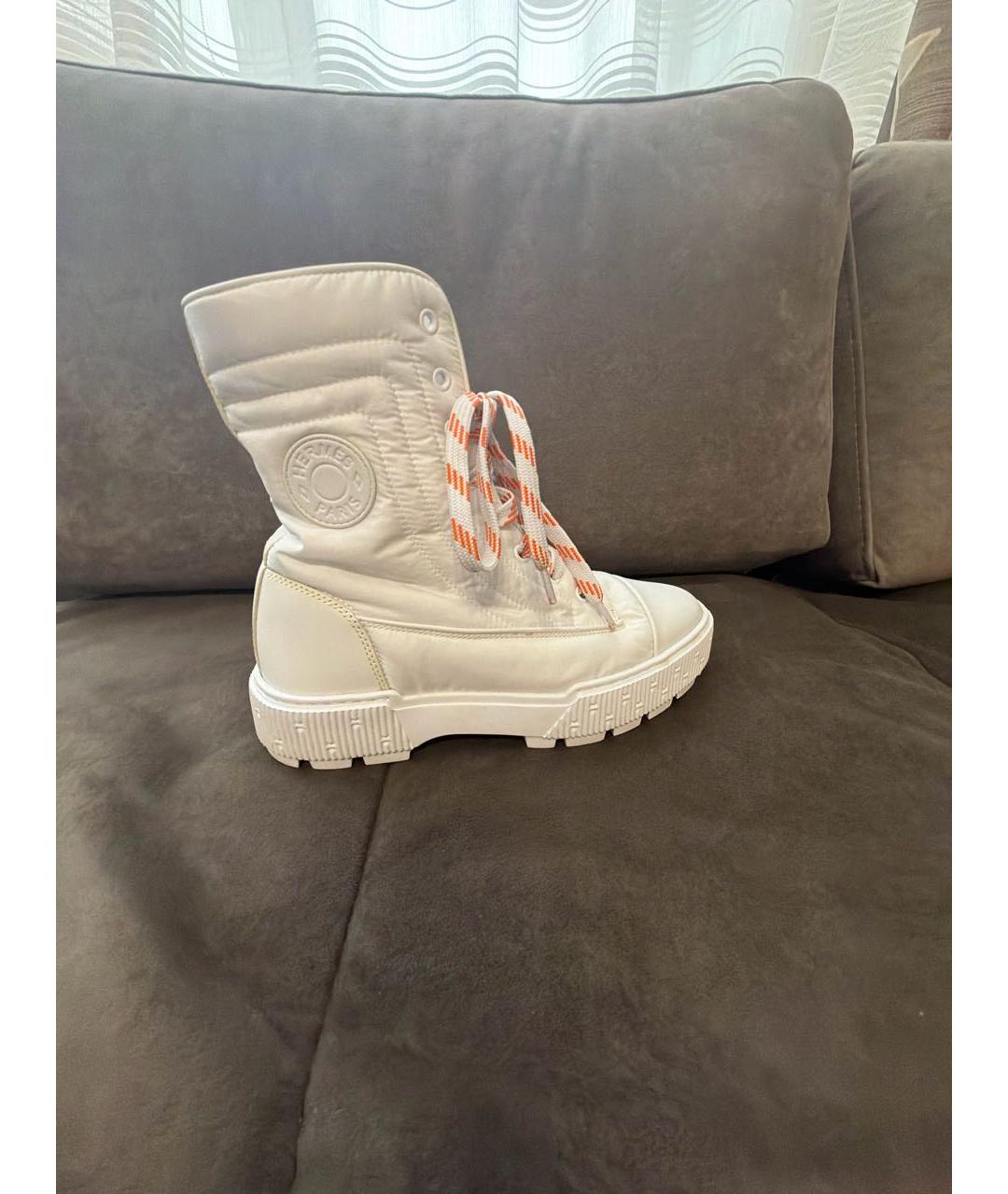 HERMES Белые ботинки, фото 8