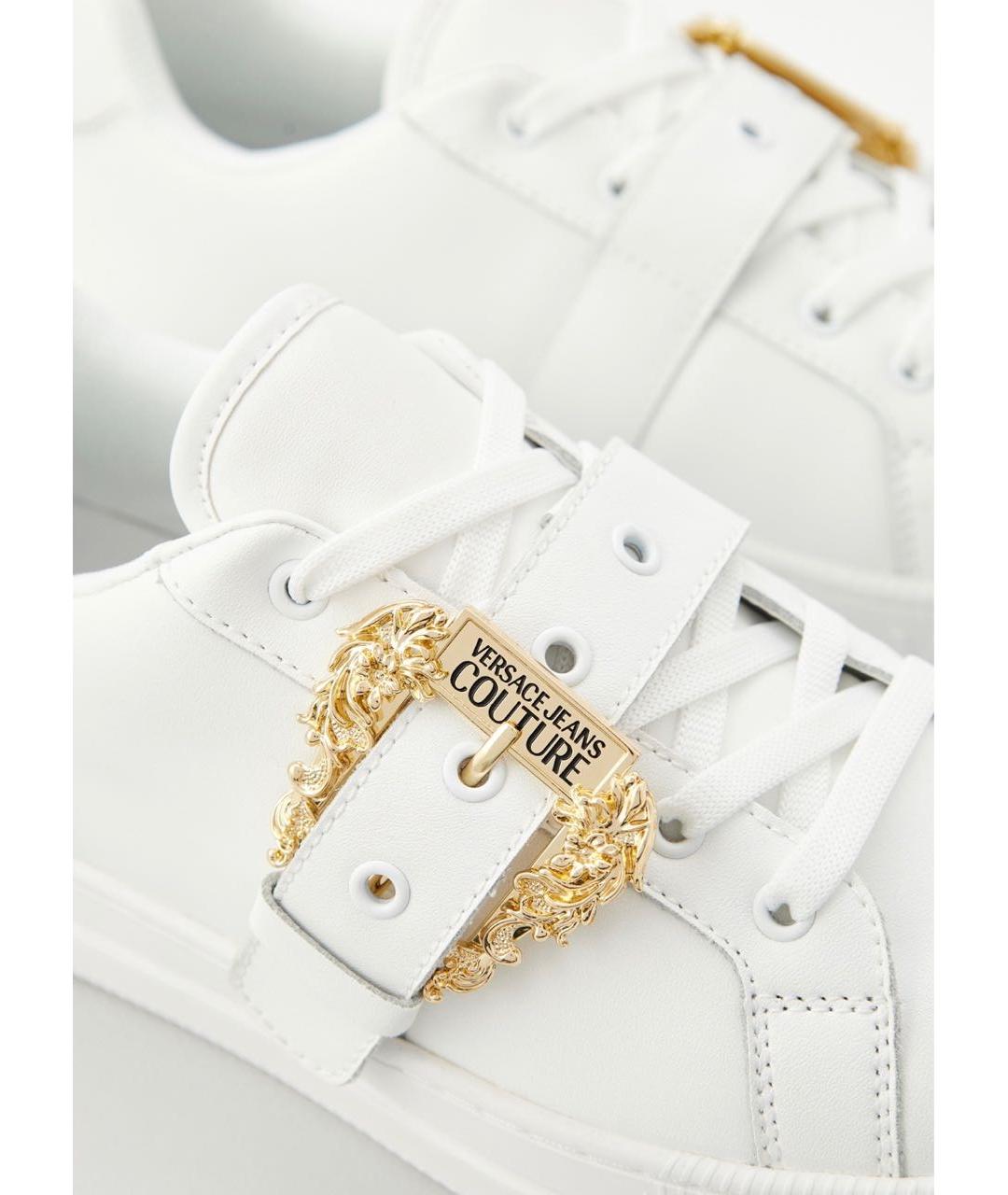 VERSACE JEANS COUTURE Белые кожаные кеды, фото 3