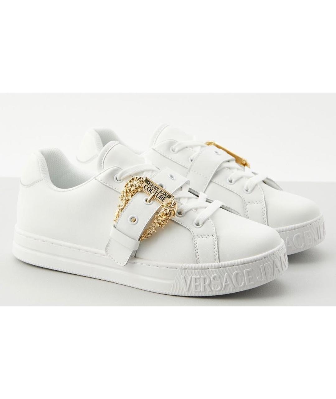 VERSACE JEANS COUTURE Белые кожаные кеды, фото 2