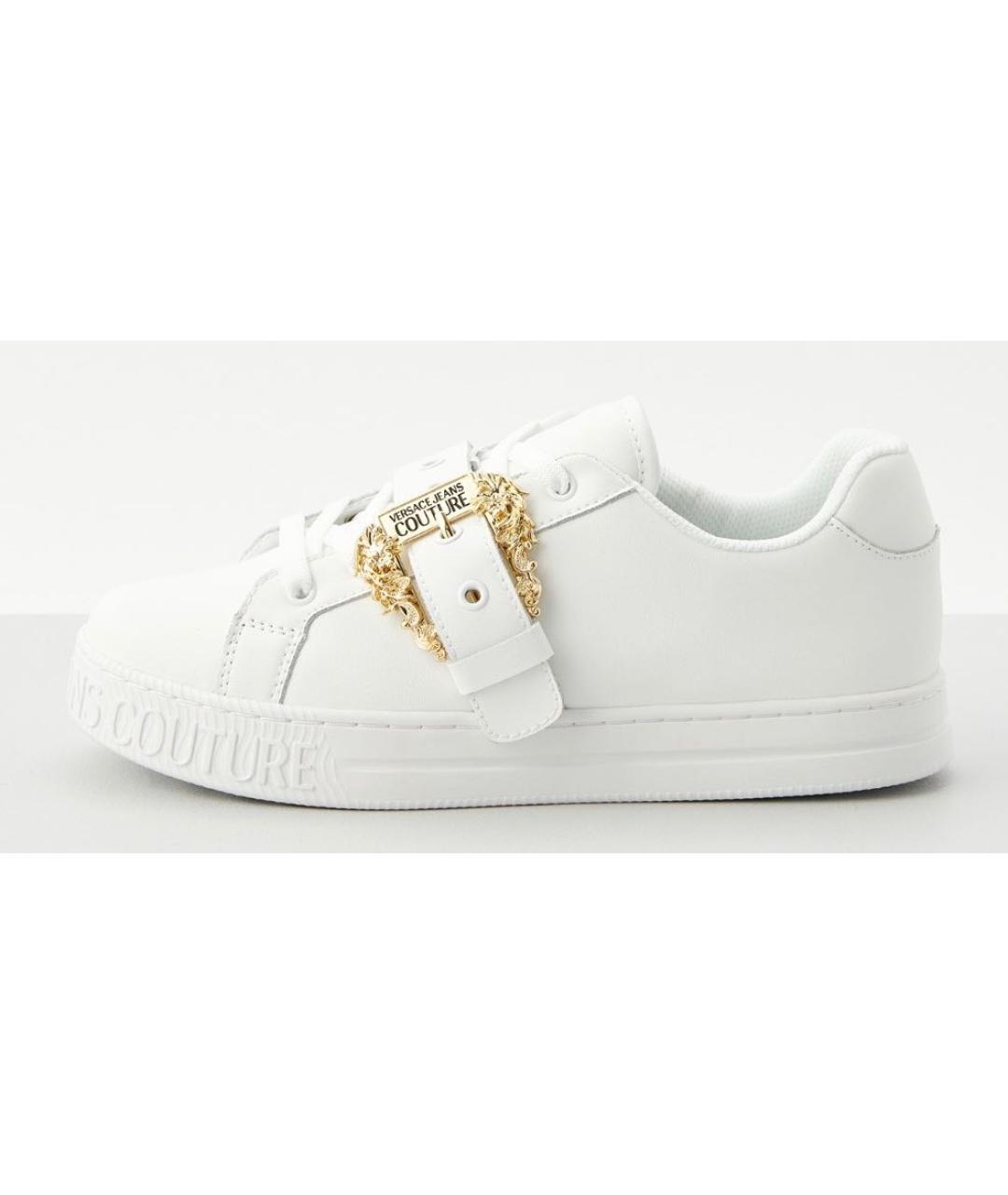 VERSACE JEANS COUTURE Белые кожаные кеды, фото 9