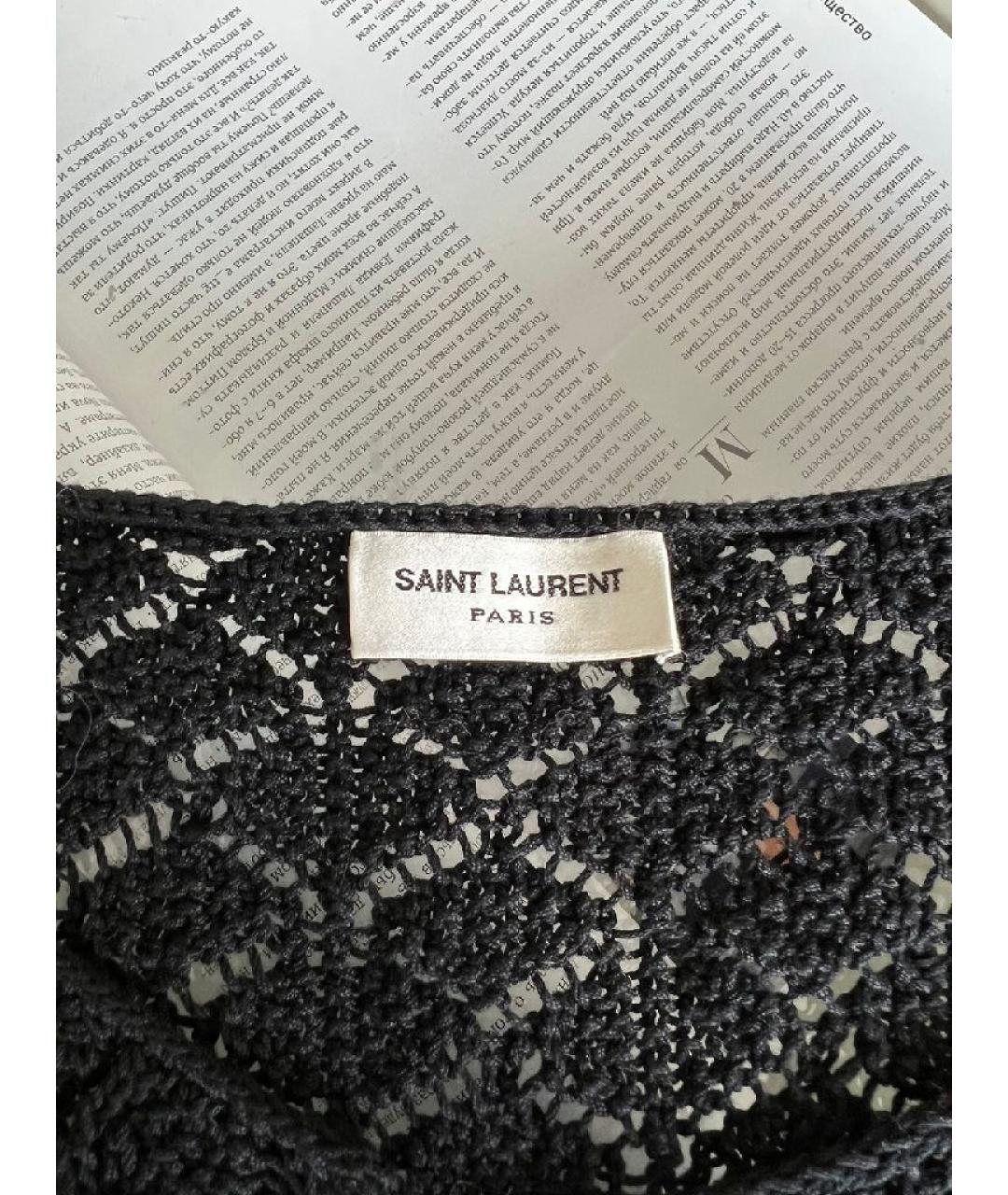 SAINT LAURENT Черный кардиган, фото 4