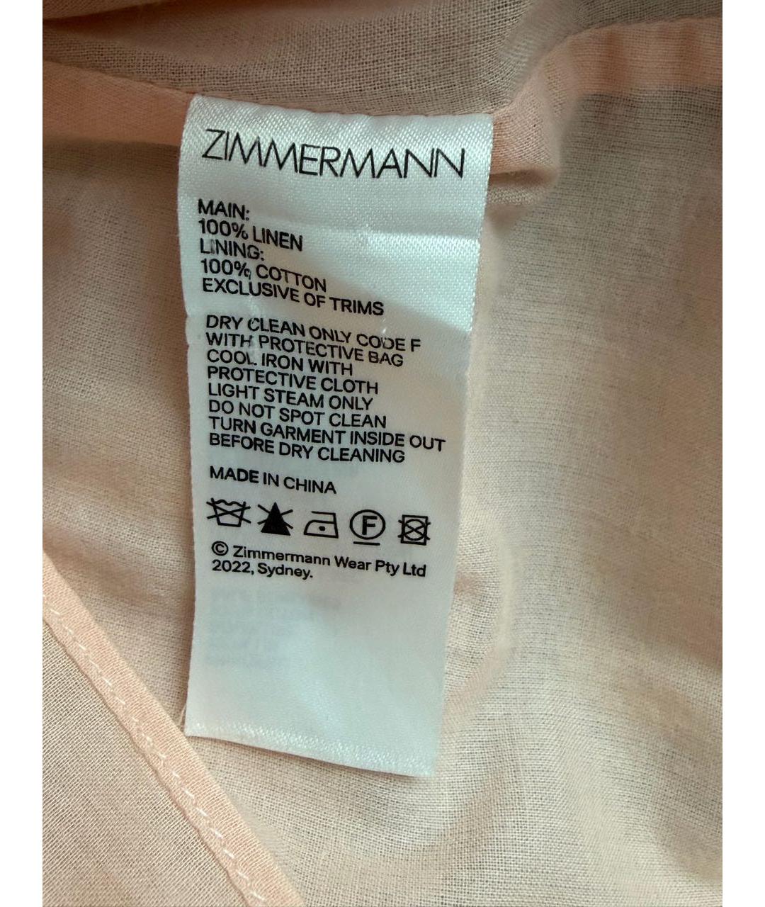 ZIMMERMANN Синий льняной сарафан, фото 5