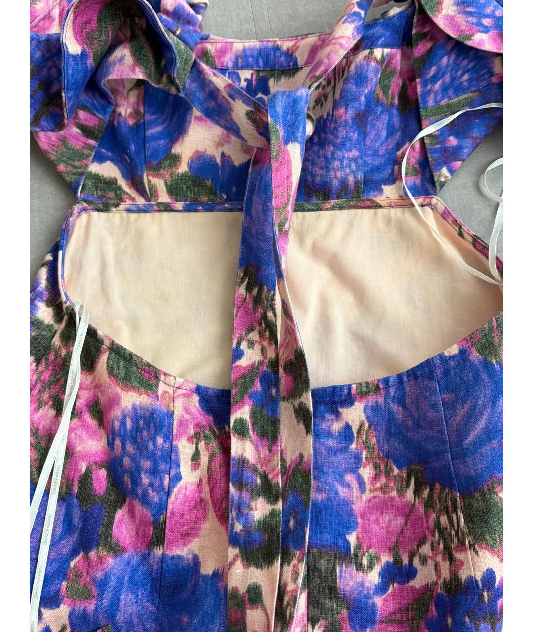 ZIMMERMANN Синий льняной сарафан, фото 3