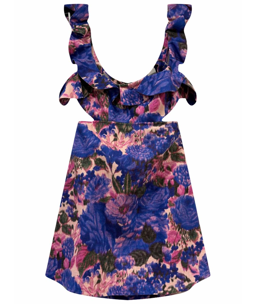 ZIMMERMANN Синий льняной сарафан, фото 1