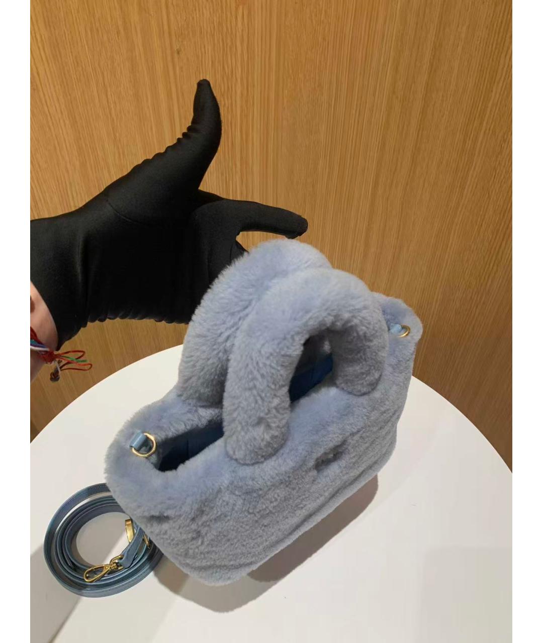 MIU MIU Голубая сумка через плечо, фото 4