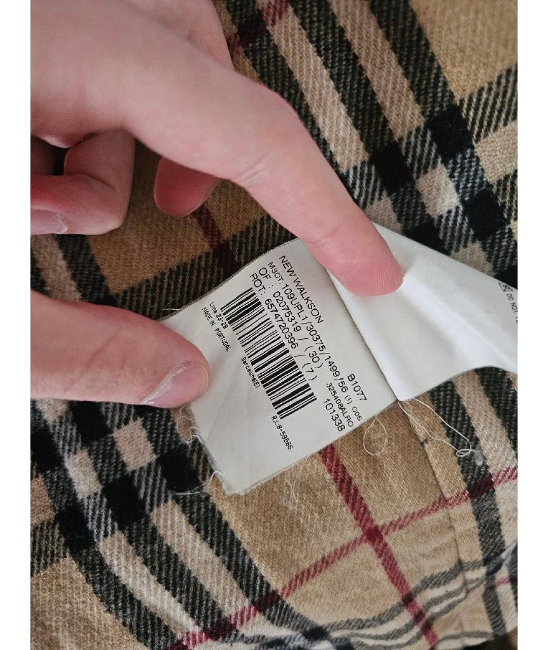 BURBERRY Синяя хлопковая куртка, фото 8