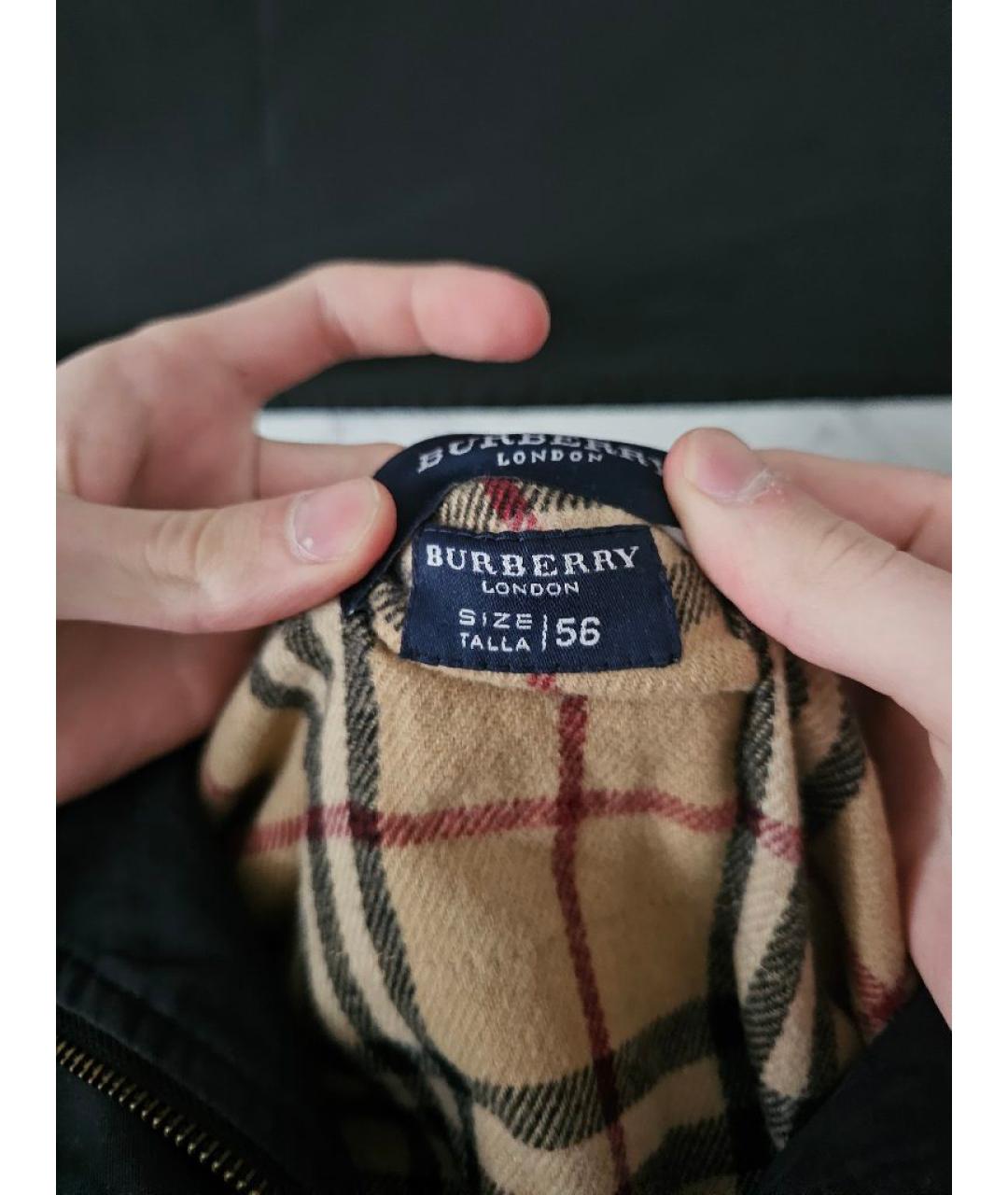 BURBERRY Синяя хлопковая куртка, фото 6