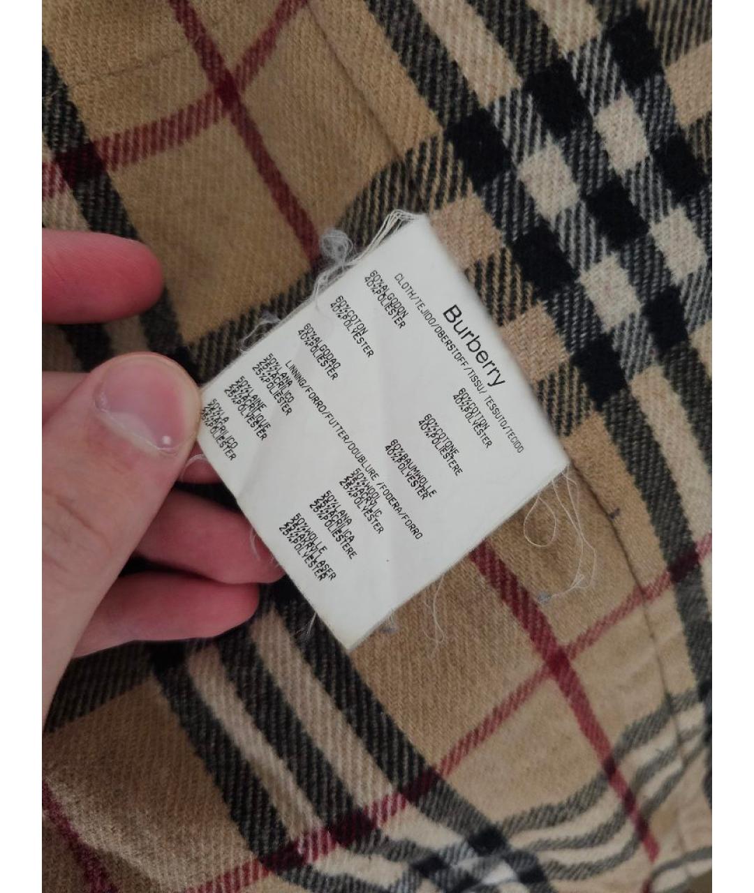 BURBERRY Синяя хлопковая куртка, фото 7