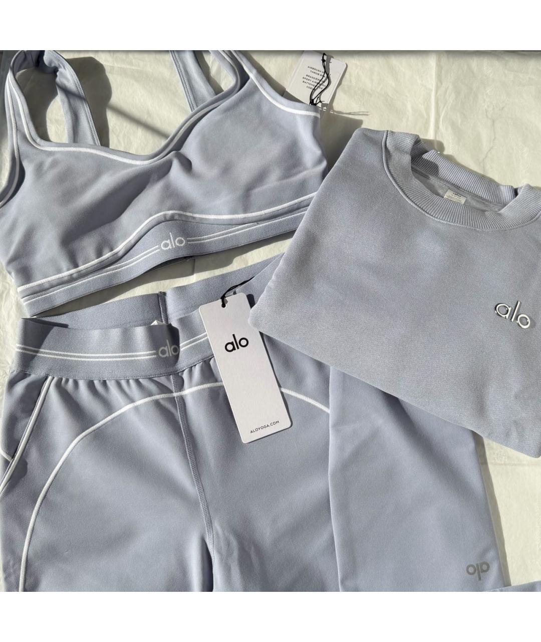 ALO YOGA Голубой полиэстеровый спортивные костюмы, фото 2