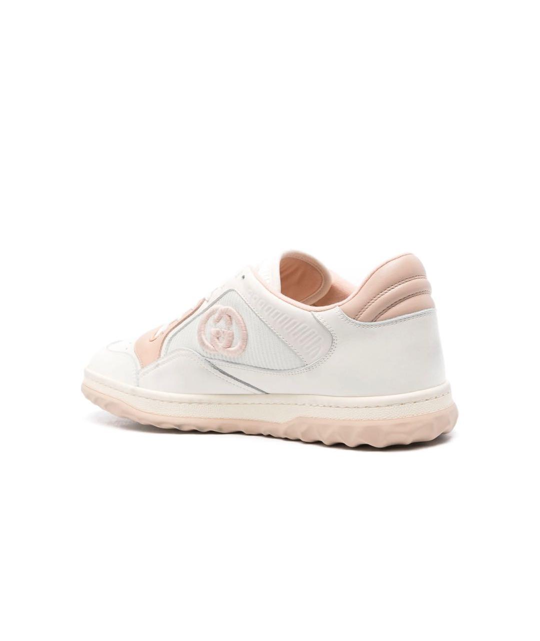 GUCCI Бежевые кожаные кроссовки, фото 4