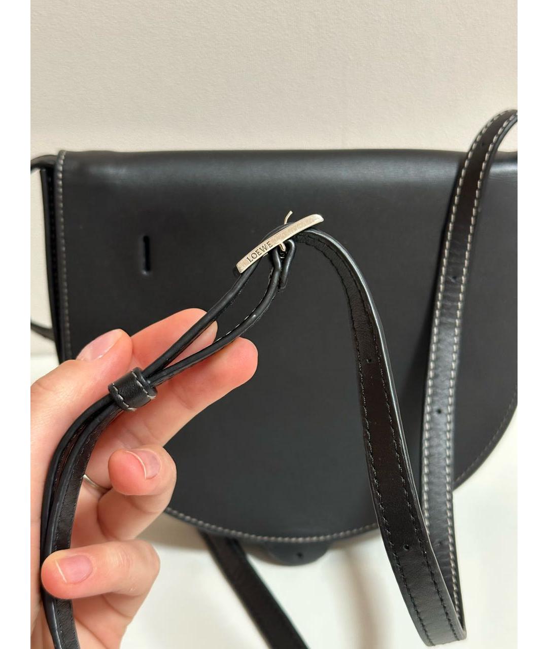 LOEWE Черная кожаная сумка через плечо, фото 7