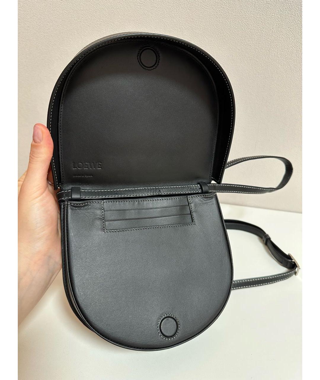 LOEWE Черная кожаная сумка через плечо, фото 4