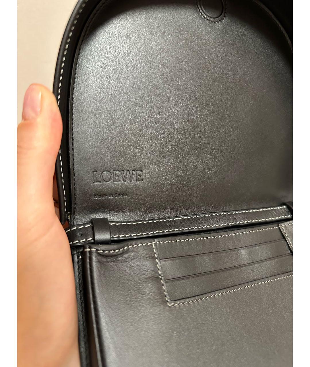 LOEWE Черная кожаная сумка через плечо, фото 8