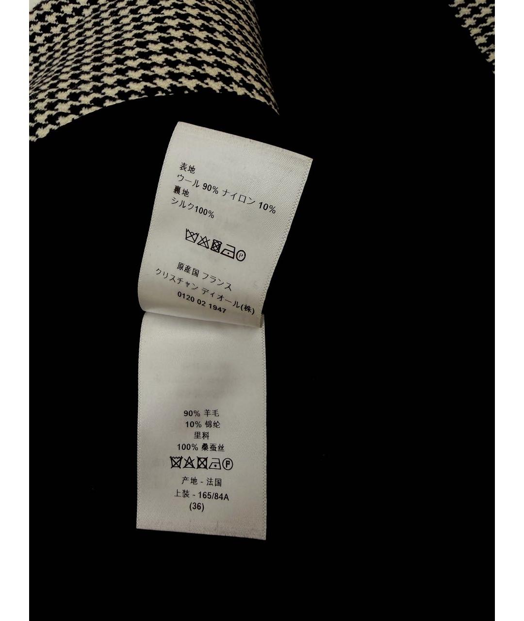 CHRISTIAN DIOR Черный шерстяной жакет/пиджак, фото 6