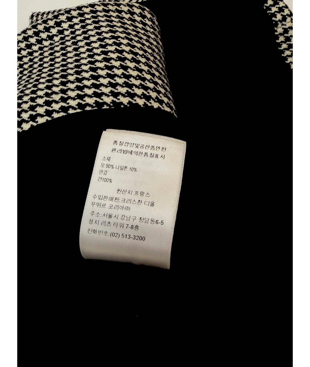 CHRISTIAN DIOR Черный шерстяной жакет/пиджак, фото 7