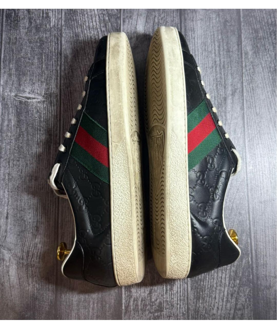 GUCCI Кожаные низкие кроссовки / кеды, фото 6