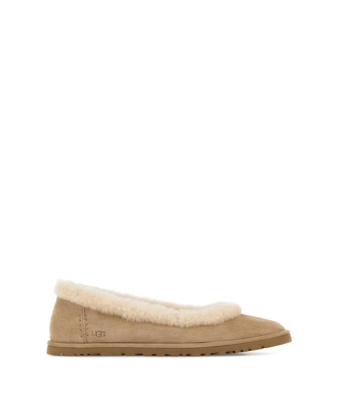 UGG AUSTRALIA Бежевые замшевые балетки, фото 1