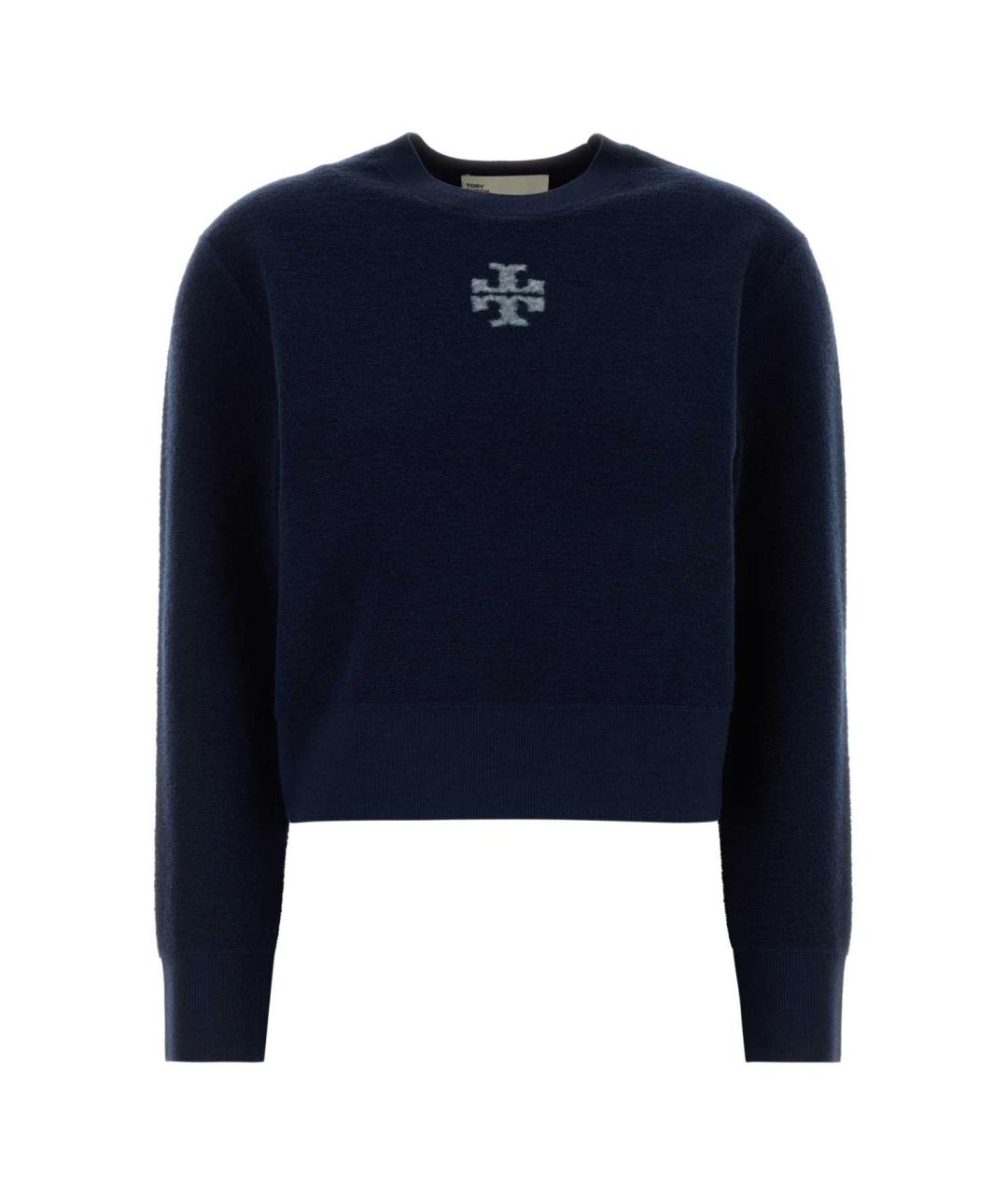 TORY BURCH Темно-синий полиэстеровый джемпер / свитер, фото 1