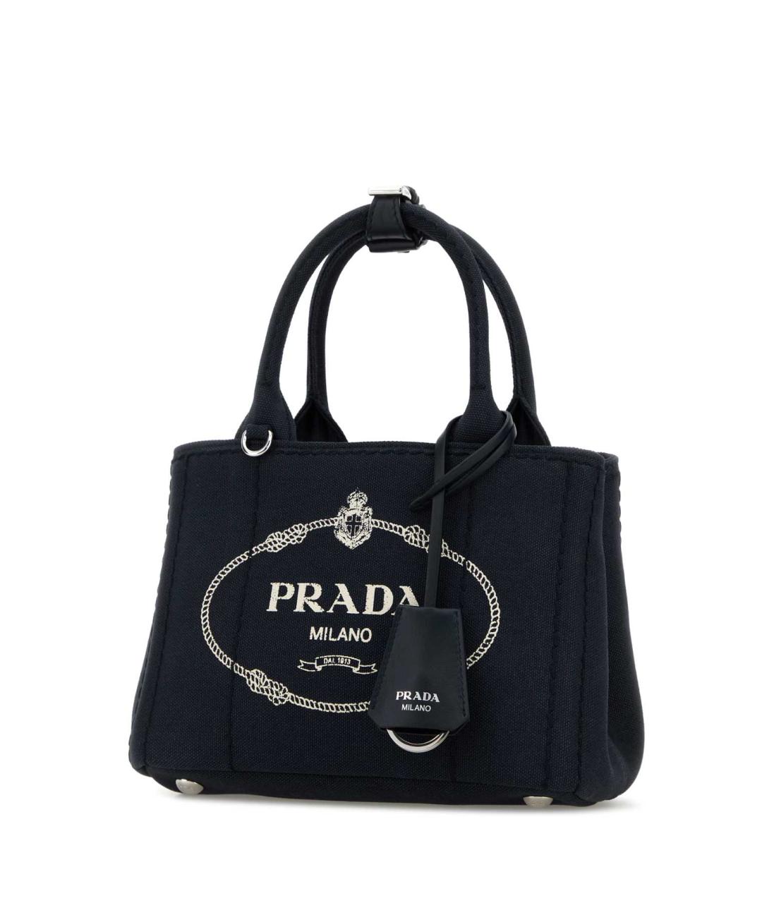 PRADA Темно-синяя тканевая сумка тоут, фото 2