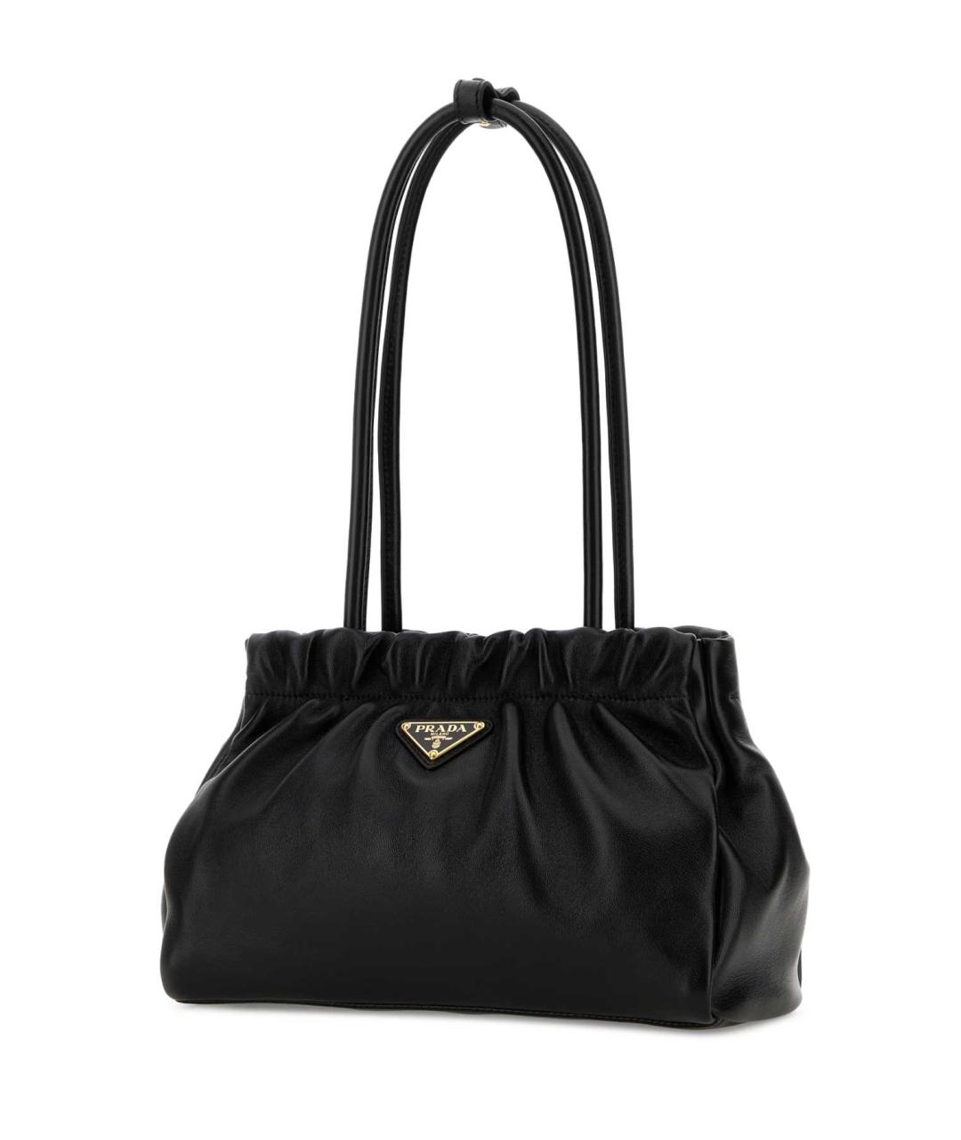 PRADA Черная кожаная сумка тоут, фото 2