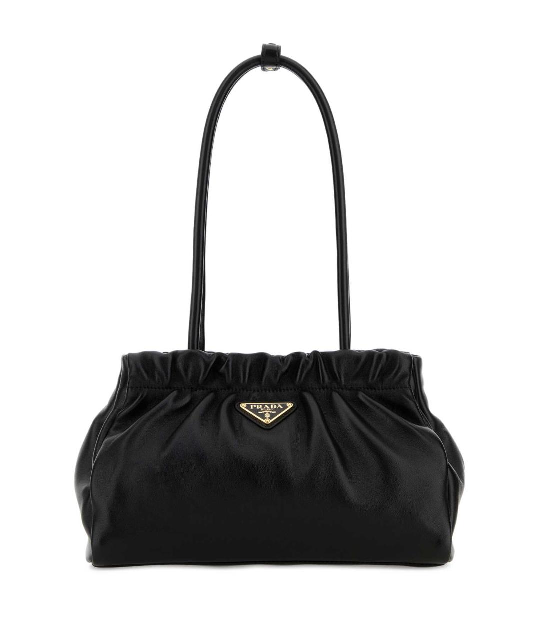 PRADA Черная кожаная сумка тоут, фото 1