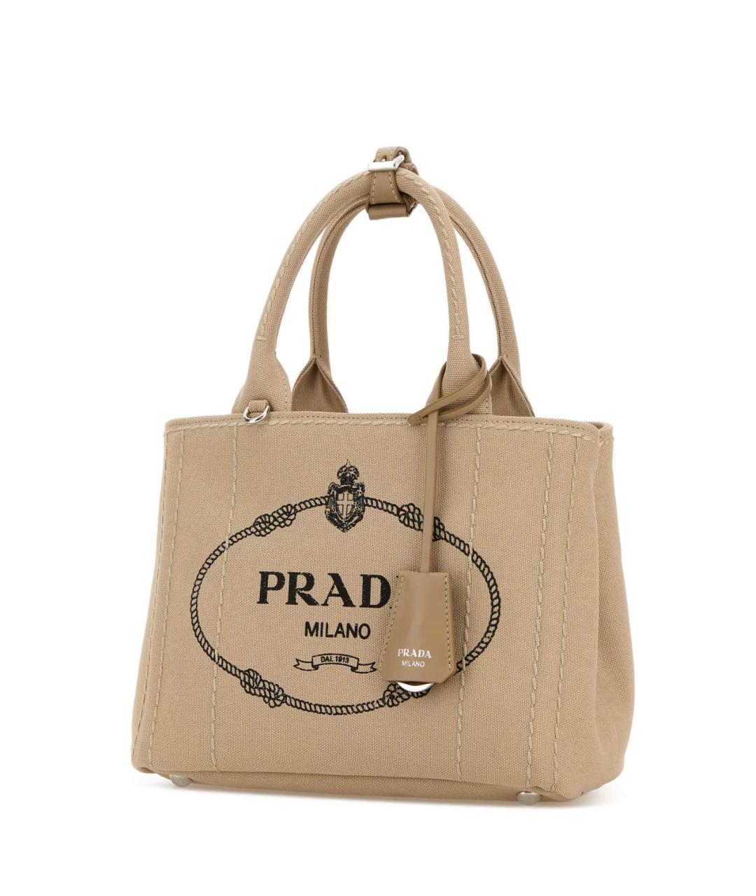 PRADA Бежевая тканевая сумка тоут, фото 2