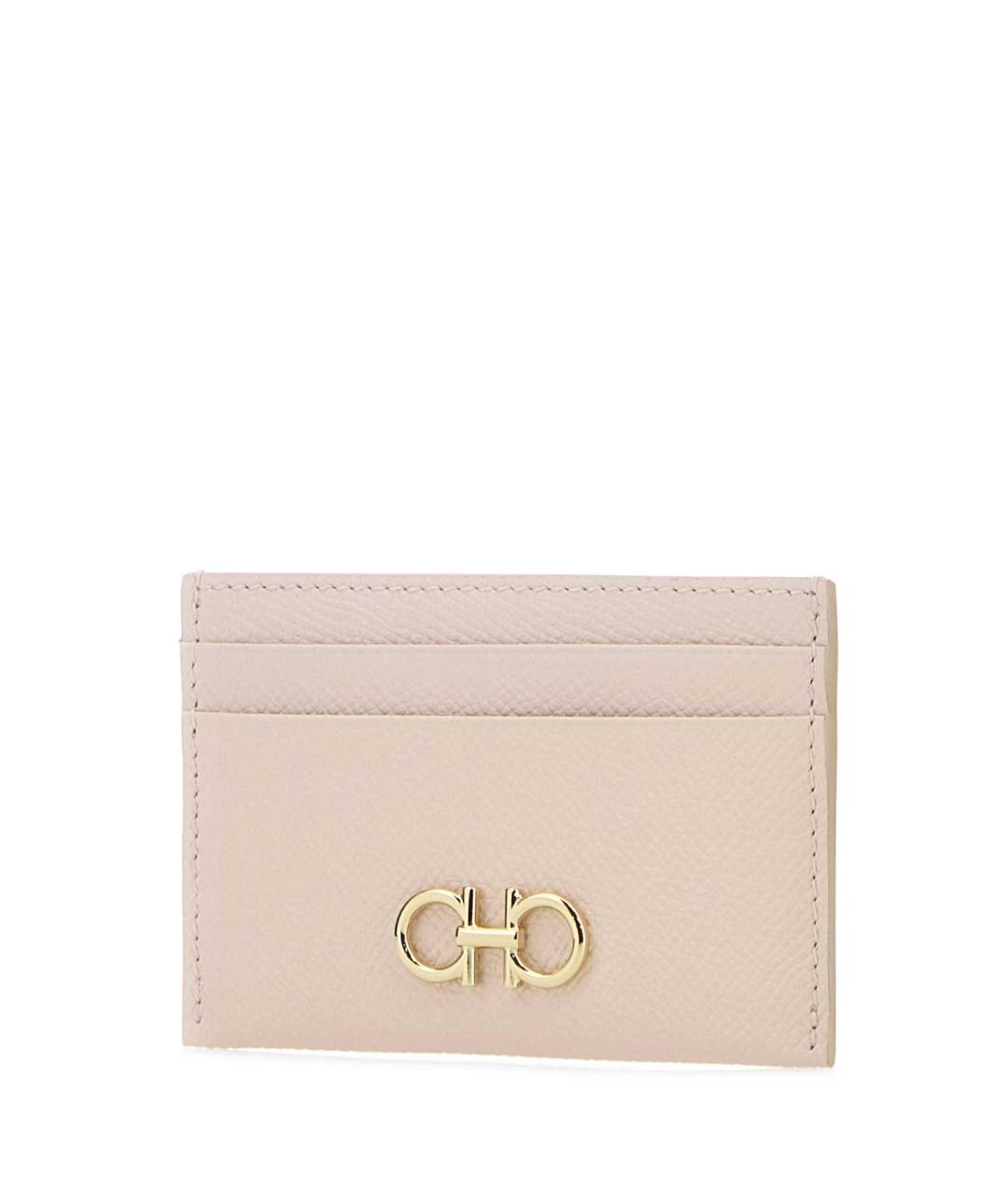 FERRAGAMO Розовый кожаный кардхолдер, фото 2