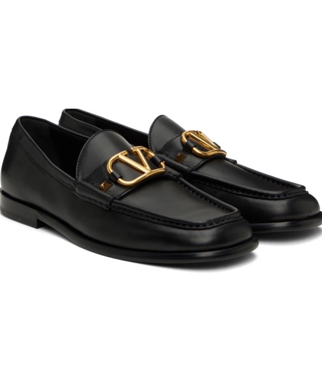 VALENTINO Черные кожаные лоферы, фото 2