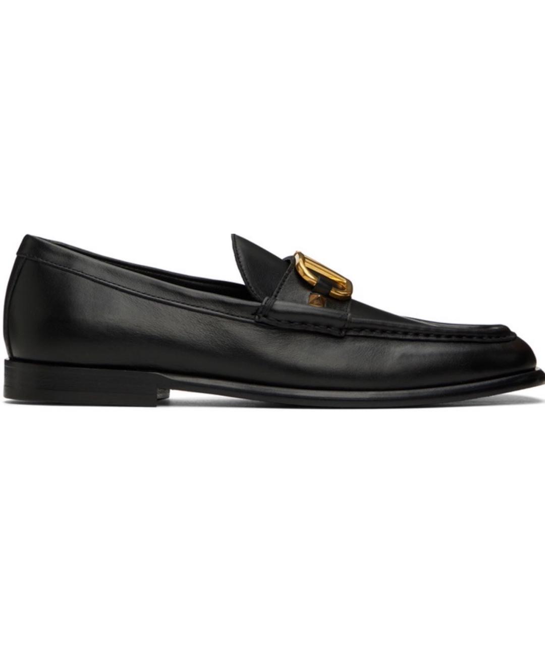 VALENTINO Черные кожаные лоферы, фото 1