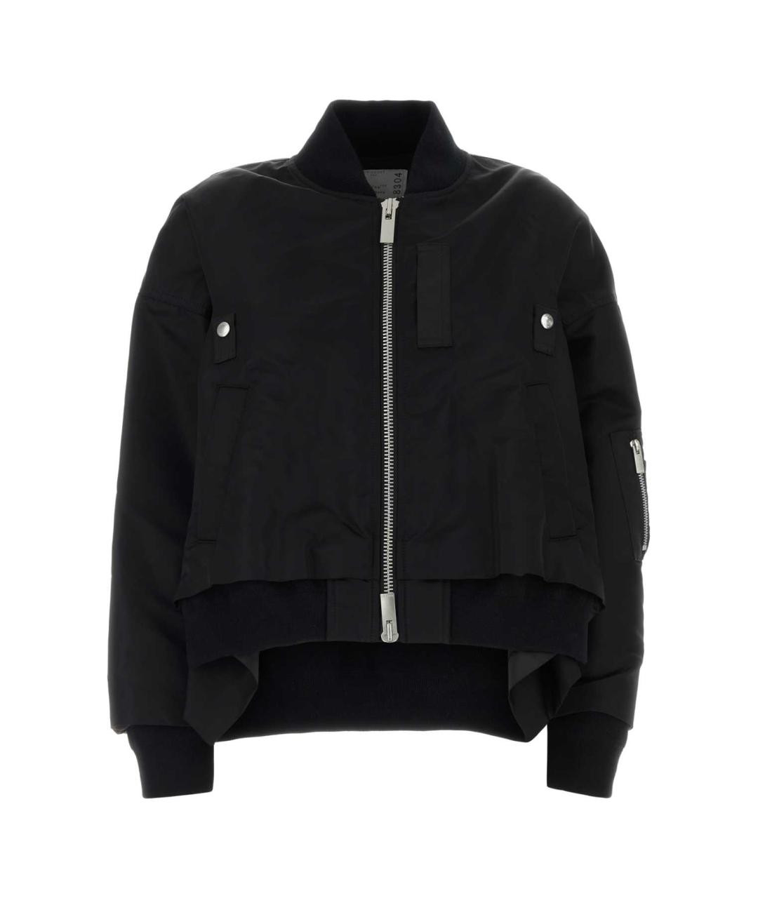 SACAI Черная полиэстеровая куртка, фото 1