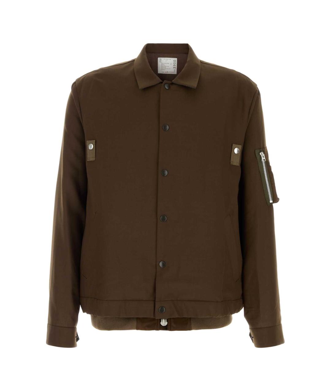 SACAI Коричневая полиэстеровая куртка, фото 1