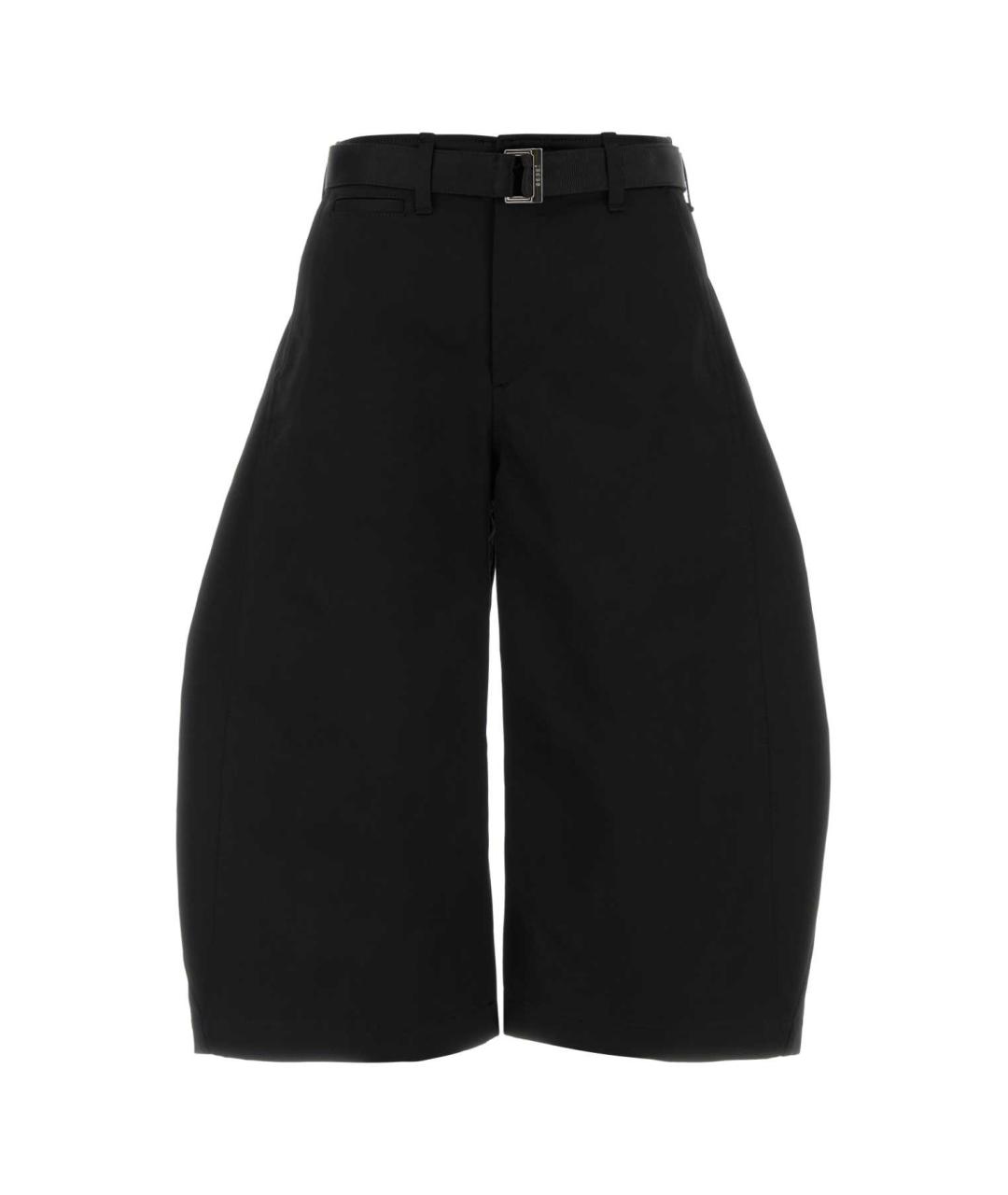 SACAI Черные хлопковые шорты, фото 1