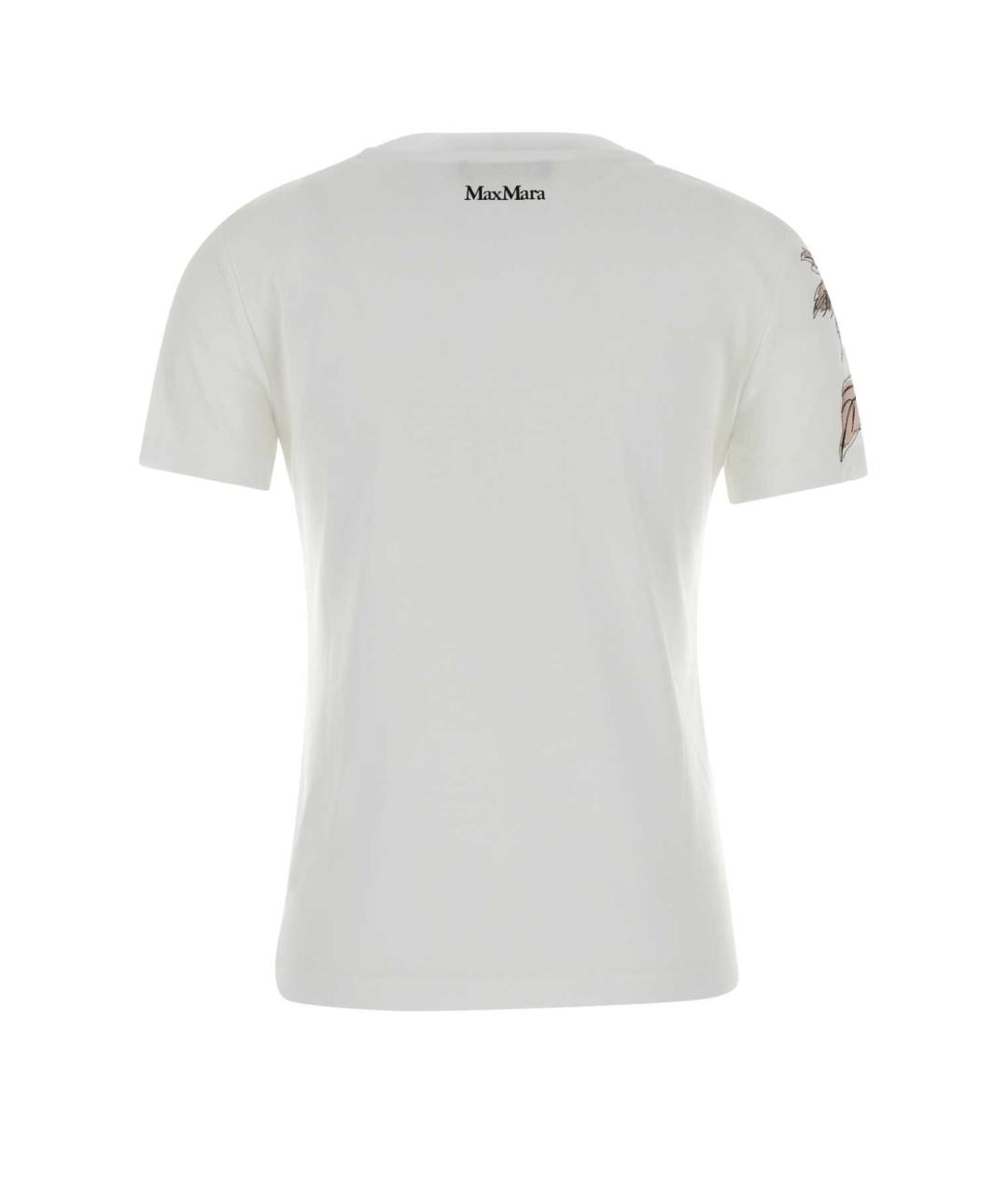 MAX MARA STUDIO Белая хлопковая футболка, фото 2