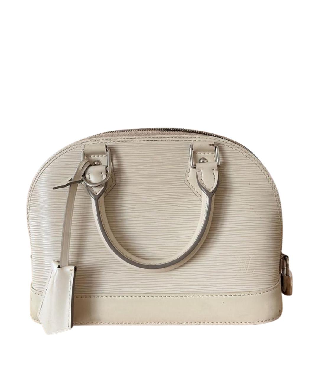 LOUIS VUITTON Бежевая кожаная сумка с короткими ручками, фото 1