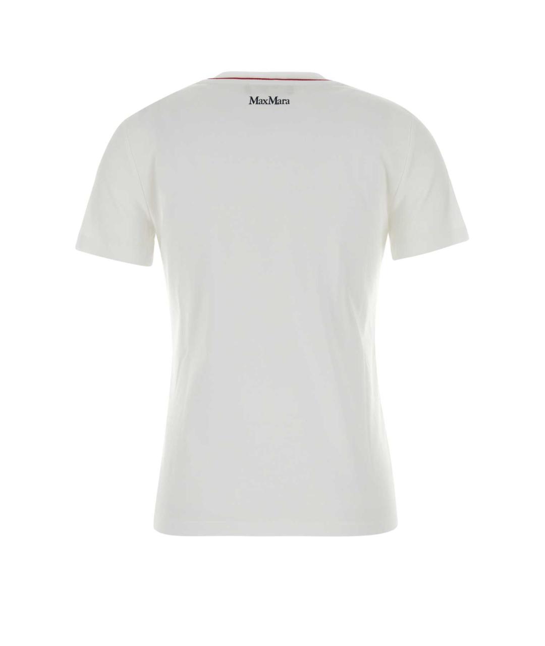 MAX MARA STUDIO Белая хлопковая футболка, фото 2