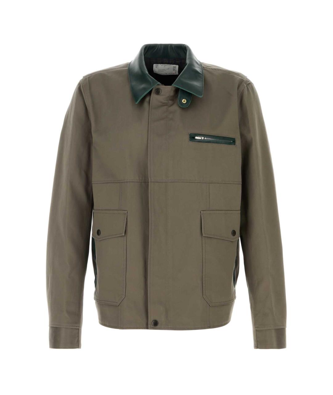 SACAI Коричневая хлопковая кэжуал рубашка, фото 1