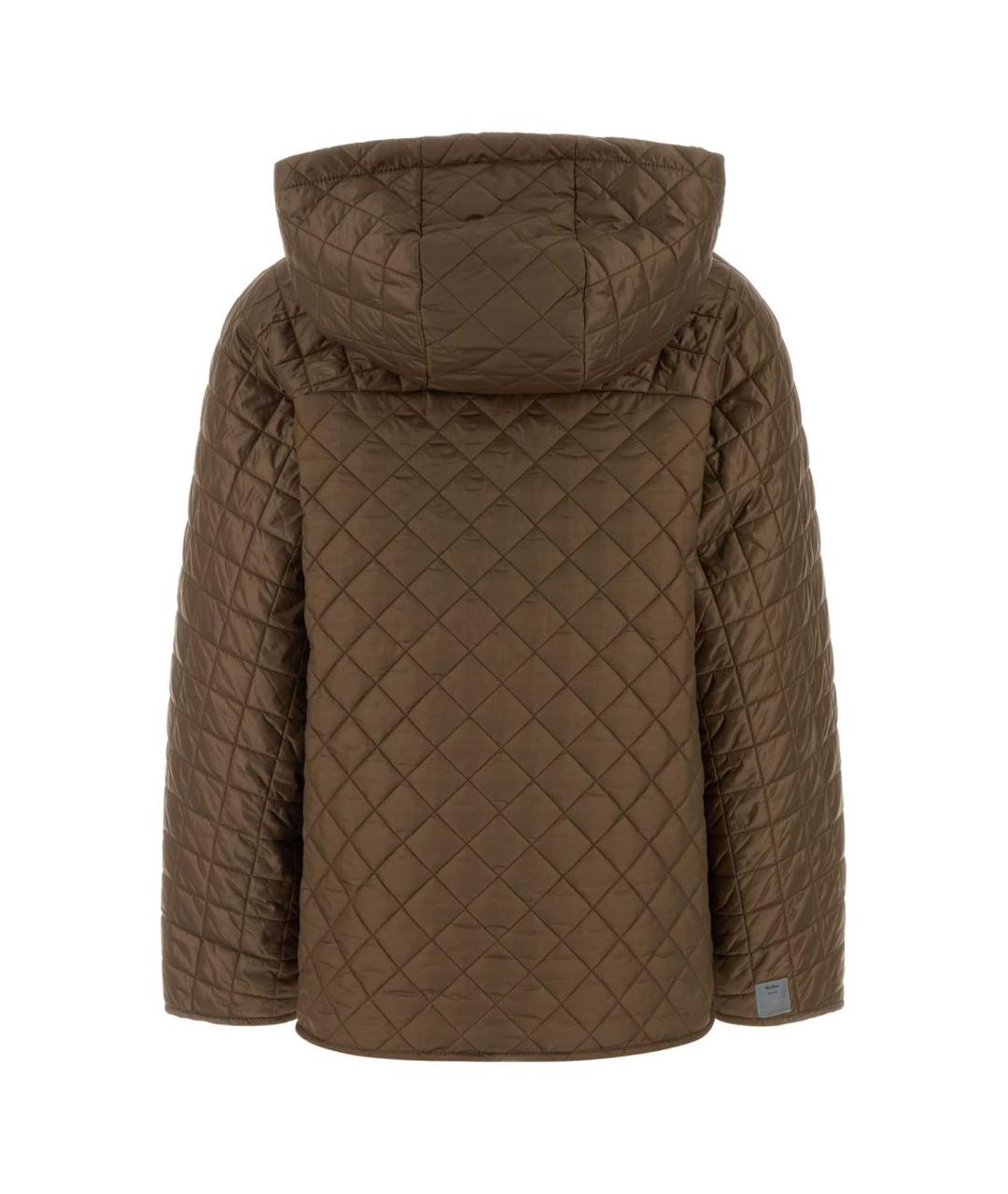 MAX MARA Коричневая полиэстеровая куртка, фото 2
