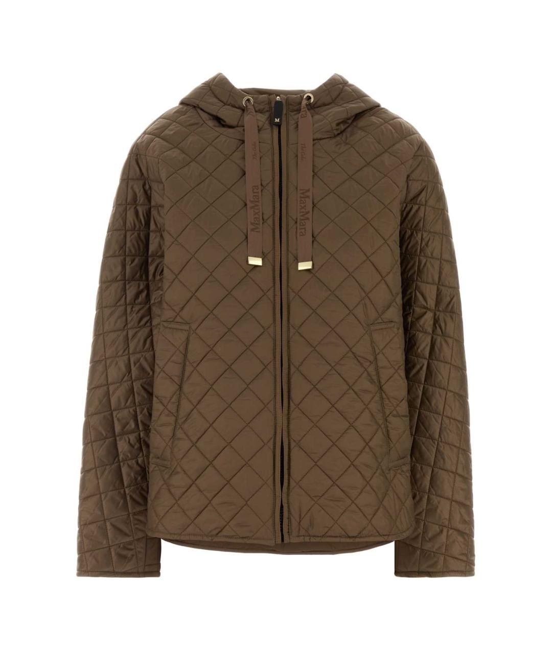 MAX MARA Коричневая полиэстеровая куртка, фото 1
