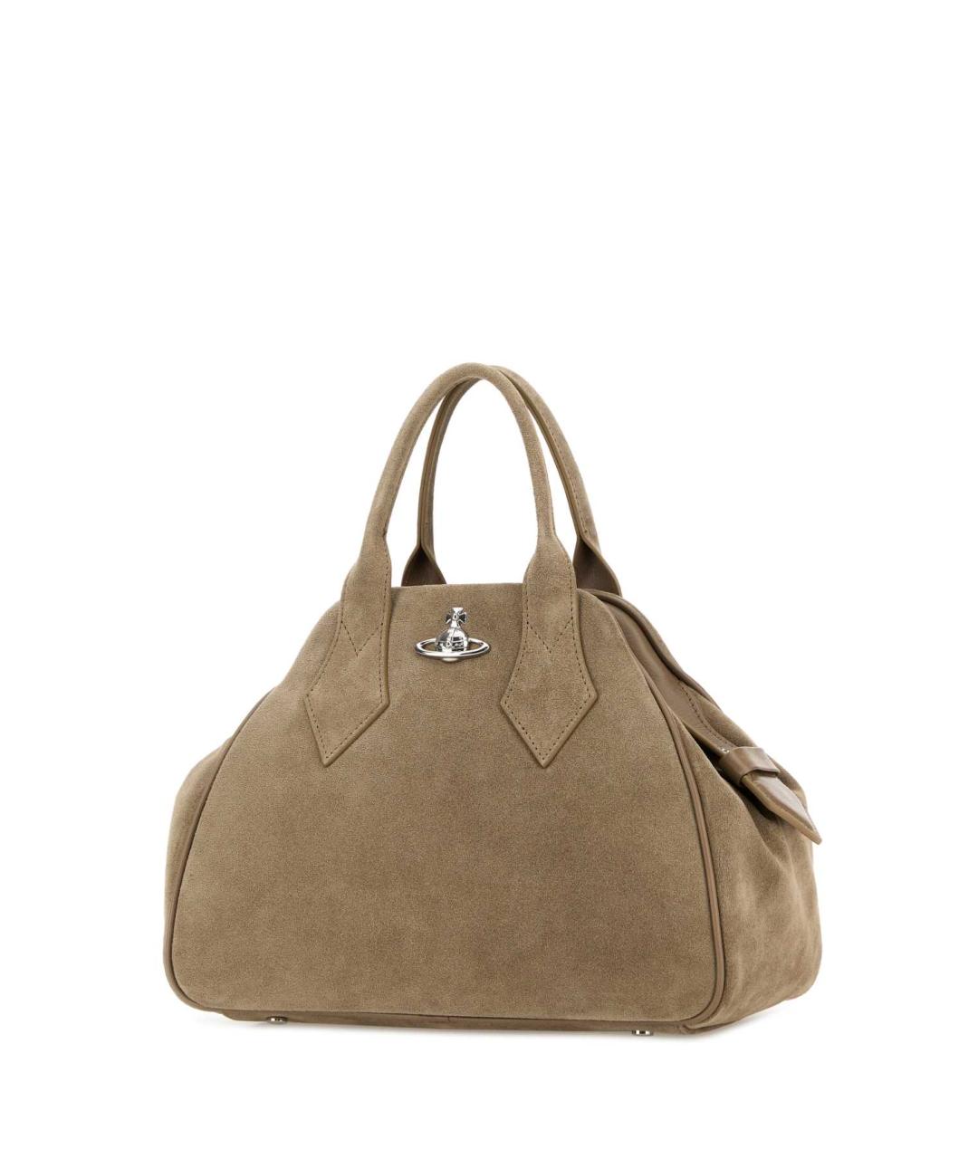 VIVIENNE WESTWOOD Бежевая замшевая сумка тоут, фото 2