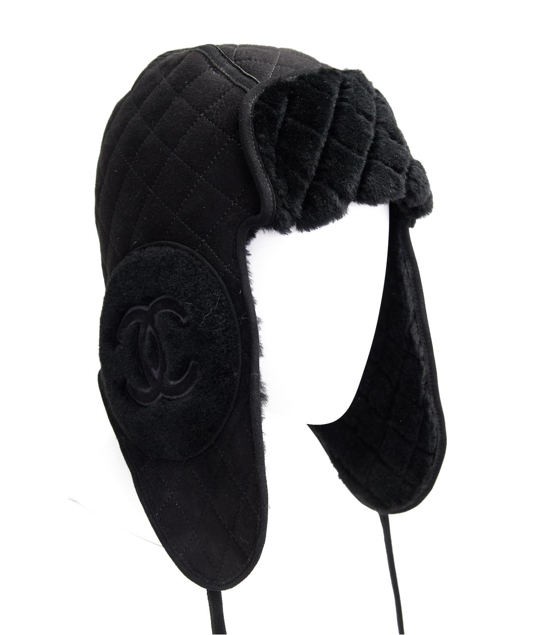 CHANEL Черная кожаная шапка, фото 2