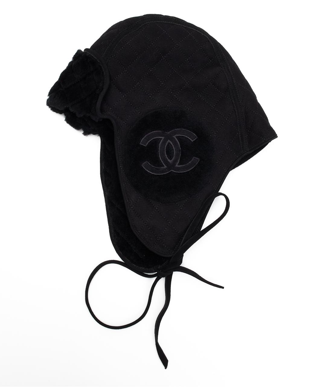 CHANEL Черная кожаная шапка, фото 1