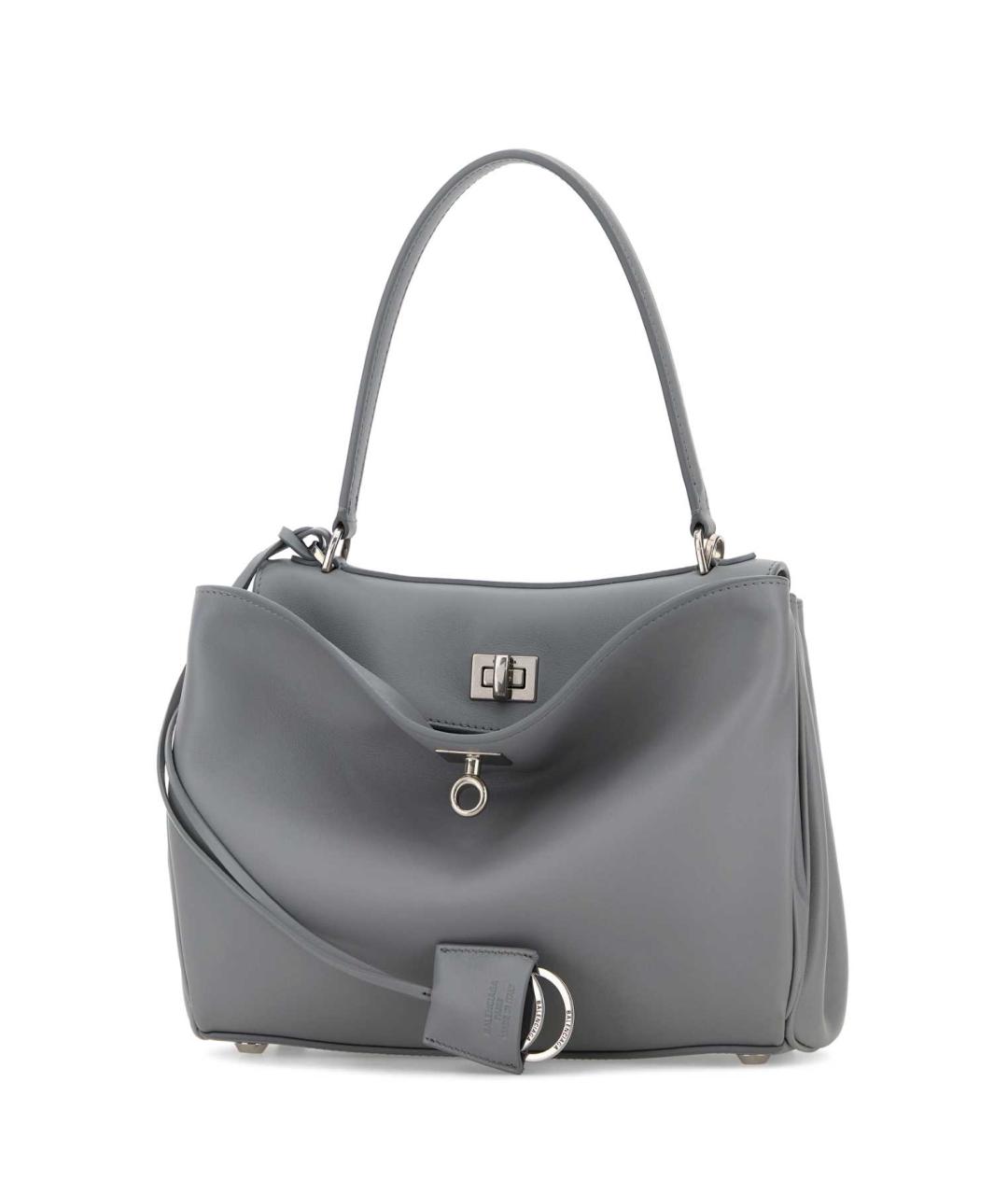 BALENCIAGA Серая кожаная сумка тоут, фото 2