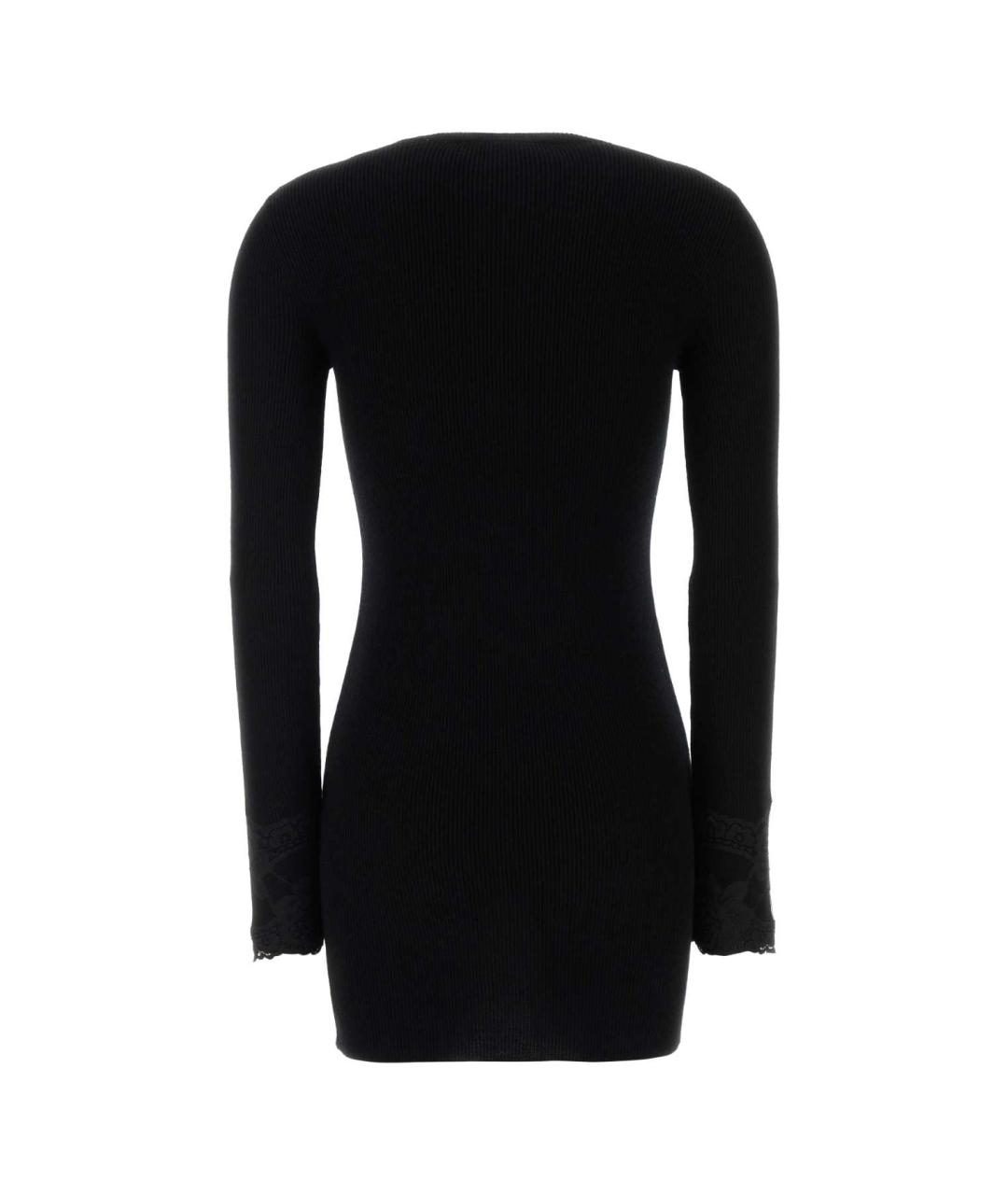 VALENTINO Черное кашемировое повседневное платье, фото 2
