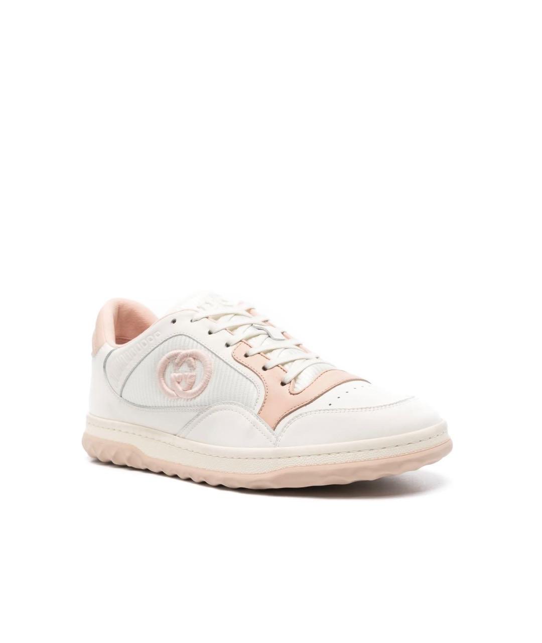 GUCCI Бежевые кожаные кроссовки, фото 3