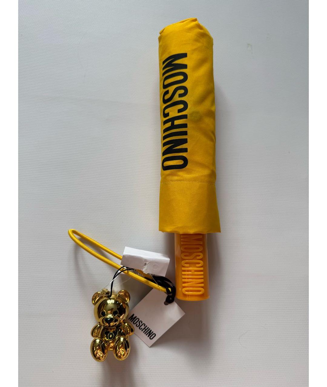 MOSCHINO Желтый зонт, фото 7