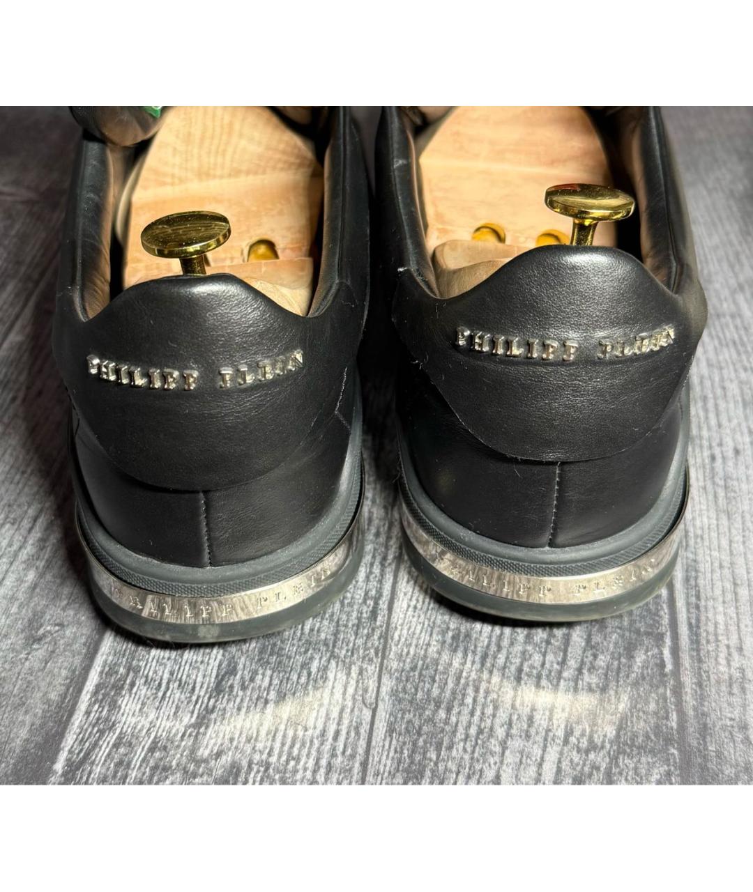 PHILIPP PLEIN Черные низкие кроссовки / кеды, фото 5