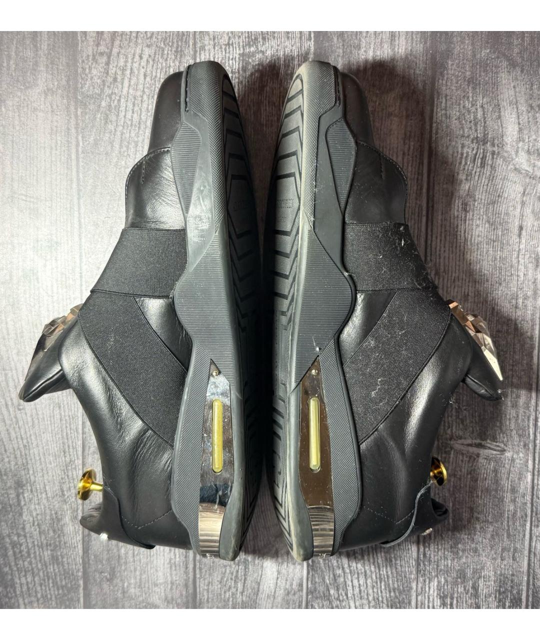 PHILIPP PLEIN Черные низкие кроссовки / кеды, фото 4