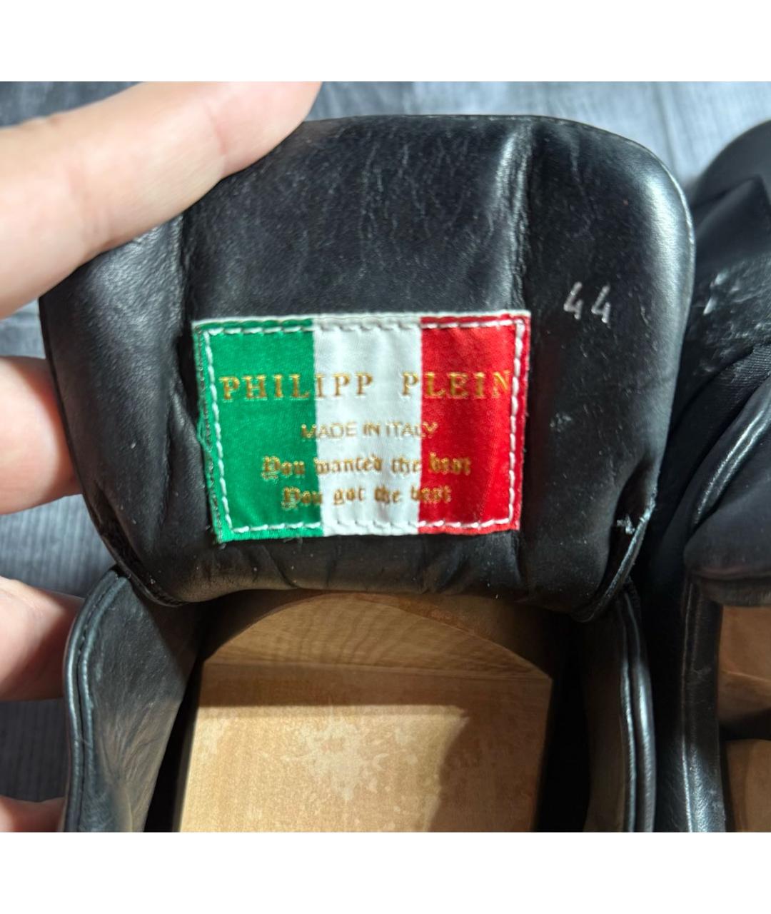 PHILIPP PLEIN Черные низкие кроссовки / кеды, фото 7