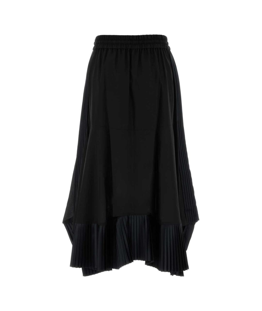 SACAI Черная хлопковая юбка миди, фото 2