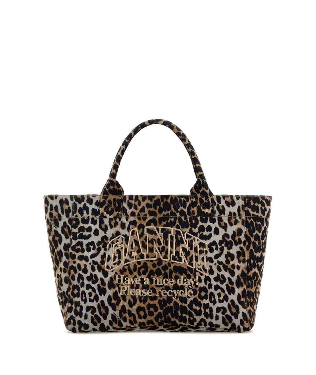 GANNI Синяя тканевая сумка тоут, фото 1